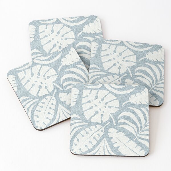 Item preview, Tropical Leaves - Coastal Blue designed and sold by littlearrow.