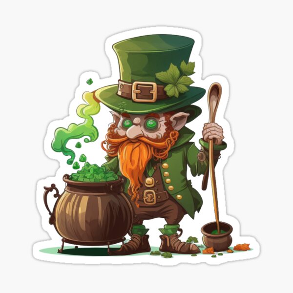 Set of St Patricks Day Quotes Sticker With Hat Element 4409850