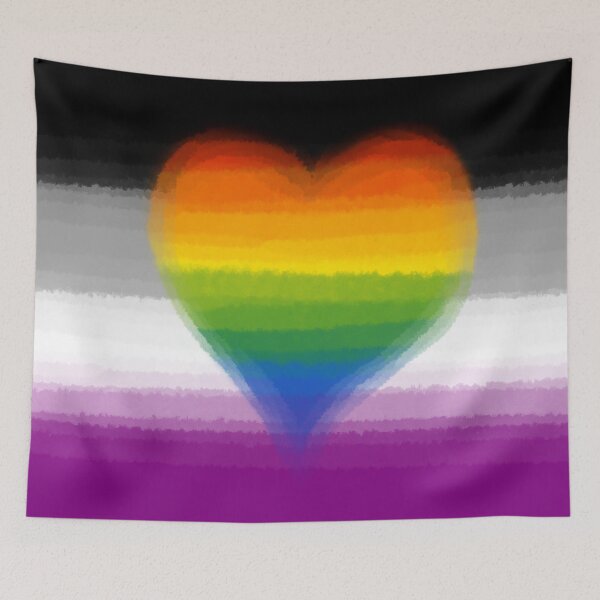Aperçu de l'œuvre Watercolor Asexual Homoromantic Pride Flag créée et vendue par Sum-Thangs.