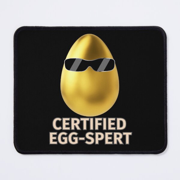 Item preview, Certified Eggspert Happy Easter Egg Cute Funny Easter Egg Hunt Golden Egg Sunglasses designed and sold by CarantinedChaos.