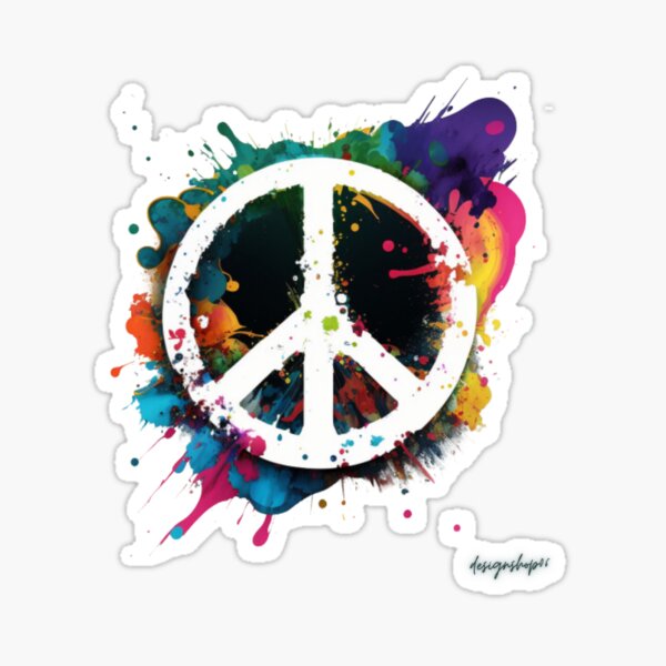 Buy Rainbow Peace Sign Symbol Tattoos, 60's Hippie Party Favors Online in  India - Etsy