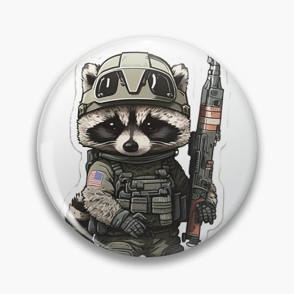 Artikelvorschau, raccon wearing military suit entworfen und verkauft von Gesik.