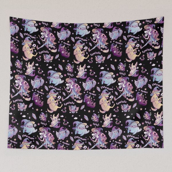 Item preview, Magical animal puns cartoon style vector pattern designed and sold by SPIRIMAL.