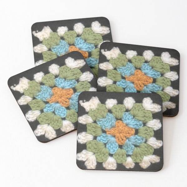 Item preview, Orange, blue and green granny square designed and sold by Phoebew03.