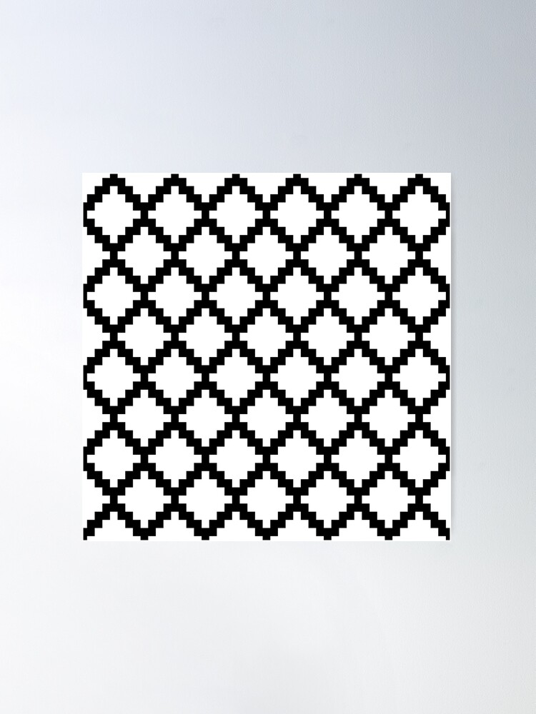 Simple Aztec pattern with rhombus shapes | Poster