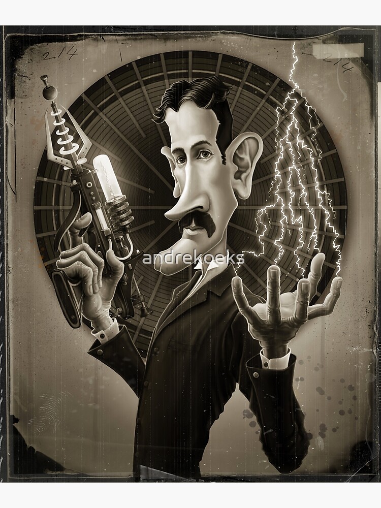 Nikola Tesla Greeting Card & Stickers