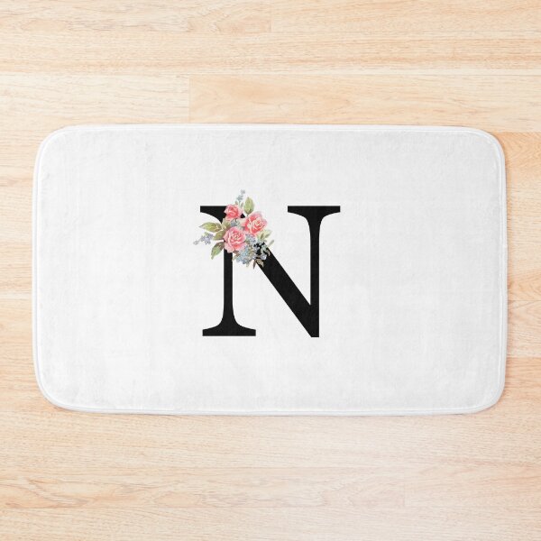 Item preview, Letter N Botanical Monogram Floral Pink Rose Flowers N Initial designed and sold by inspirationzgal.