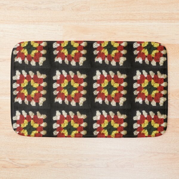 Item preview, Red, yellow and green granny square designed and sold by Phoebew03.