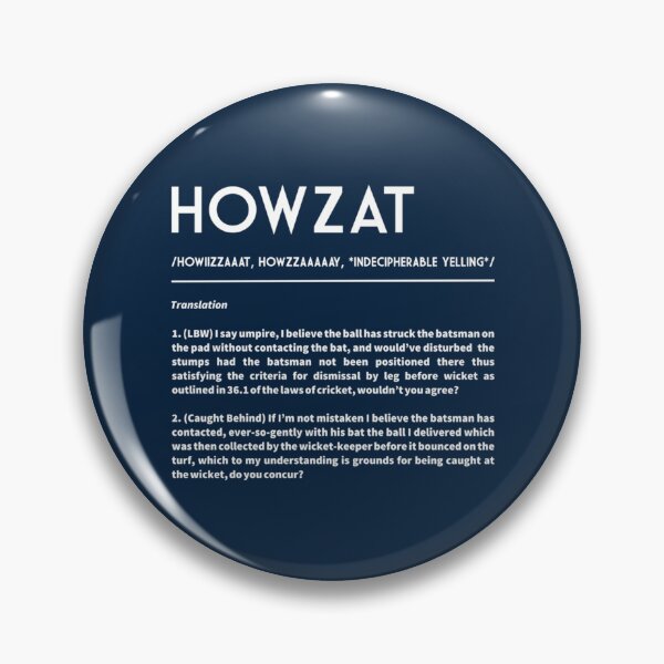 Item preview, HOWZAT - The Cricketer's Appeal! (White text)  designed and sold by motnhaShop.