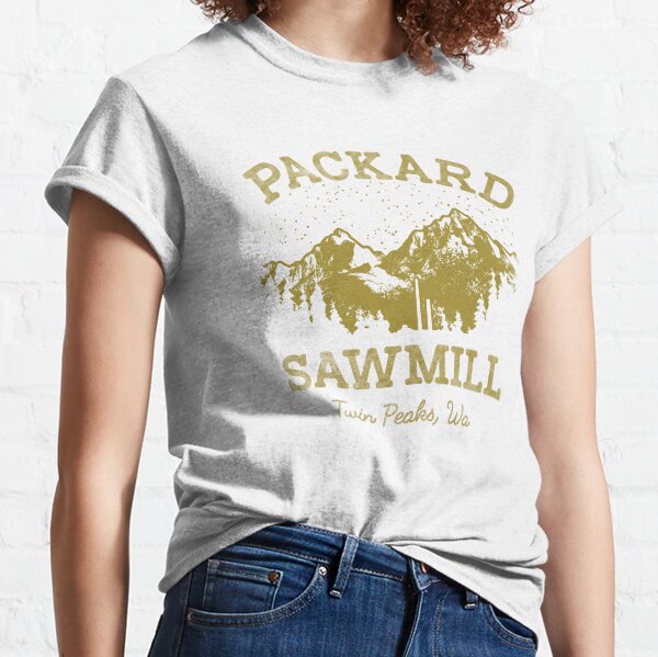 Twin Peaks Packard Sawmill Logo Vista rétro vieilli T-shirt classique