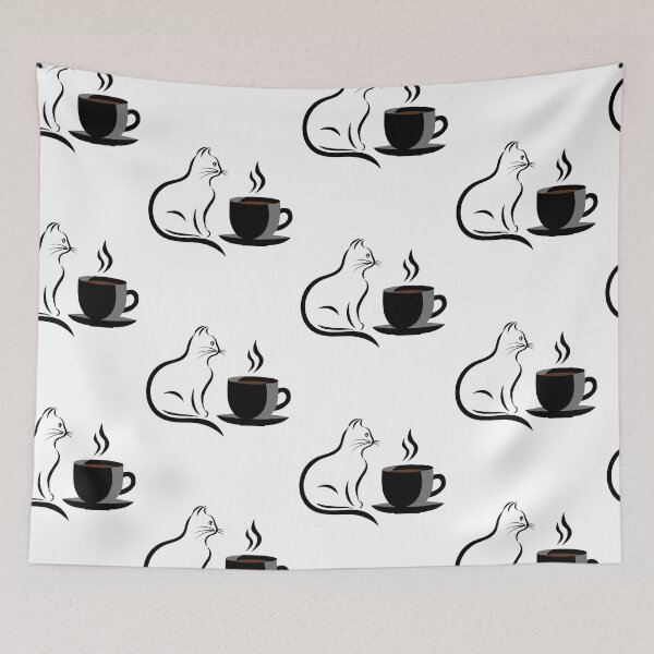 Item preview,  Cat with coffee   - Cat & coffee lovers lovers  designed and sold by Paint84.