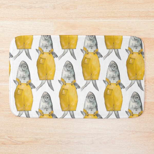 Item preview, Fish in yellow rain pants designed and sold by miarsmoller.