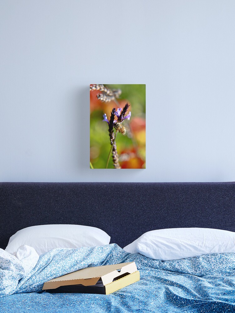 Thumbnail 2 of 3, Canvas Print, Bee on Lavender designed and sold by mistered.