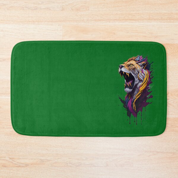 Item preview, Fierce Lion Head with Colorful Flame - Aggressive and Enraged Illustration designed and sold by AndyNgn.