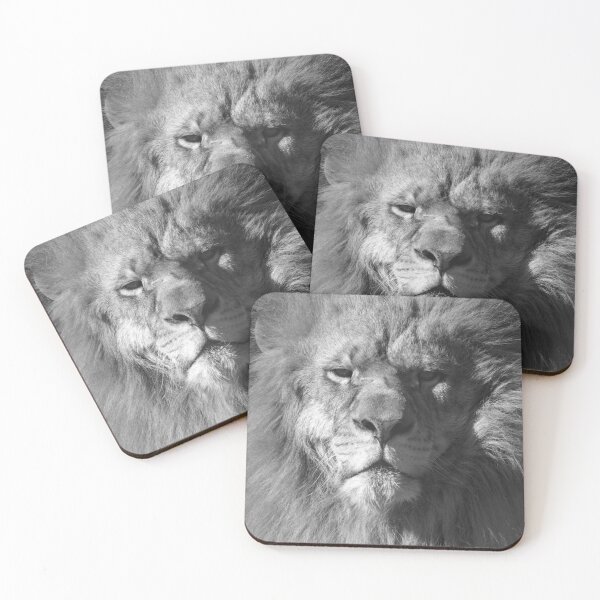 Item preview, African Lion black and white designed and sold by TinyDinoDesigns.