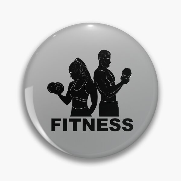 Item preview, Sport. Man and woman in training. Fitness. Silhouette. Dumbbells. Logo. GYM. Bodybuilding. designed and sold by Tanysl.