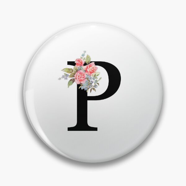Item preview, Letter P Botanical Monogram Floral Pink Rose Flowers P Initial designed and sold by inspirationzgal.