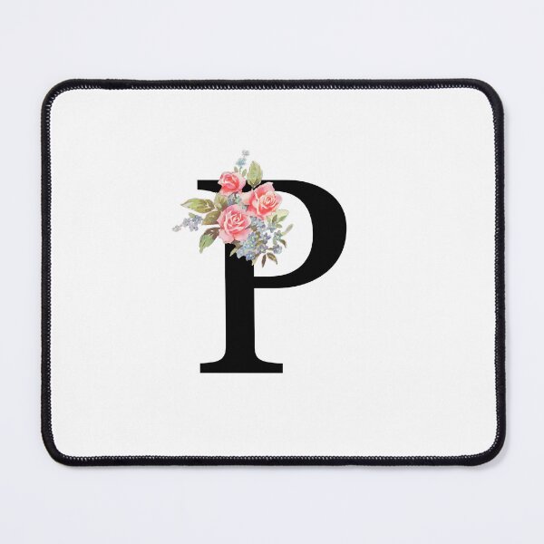 Item preview, Letter P Botanical Monogram Floral Pink Rose Flowers P Initial designed and sold by inspirationzgal.