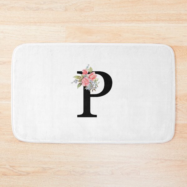 Item preview, Letter P Botanical Monogram Floral Pink Rose Flowers P Initial designed and sold by inspirationzgal.