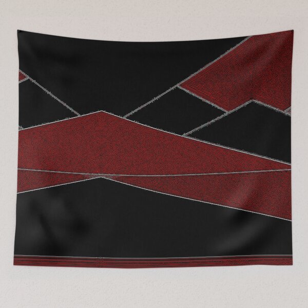 Item preview, *Wonderful Geometric Abstract Triangular Pattern Red and Black*  designed and sold by Ralek.