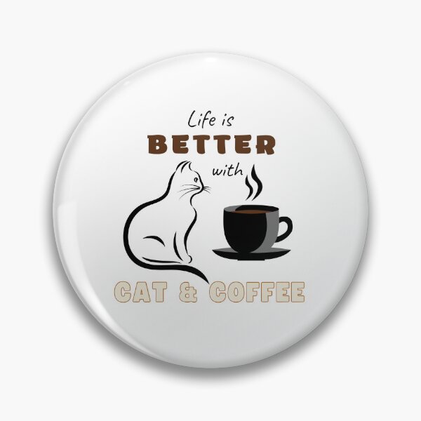 Item preview, Cat with coffee   - Cat & coffee lovers lovers  designed and sold by Paint84.