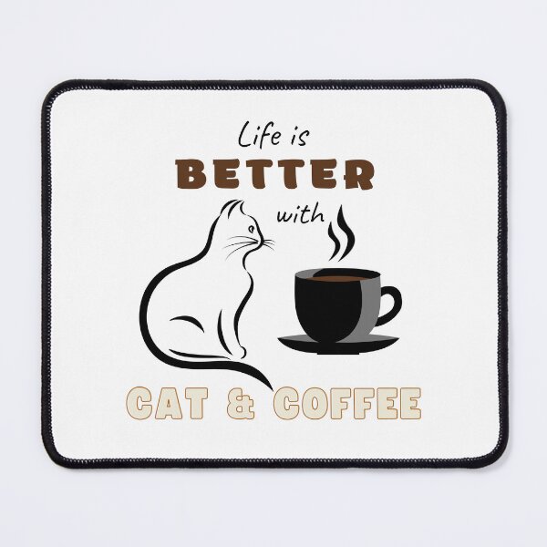 Item preview, Cat with coffee - Cat & coffee lovers lovers designed and sold by Paint84.