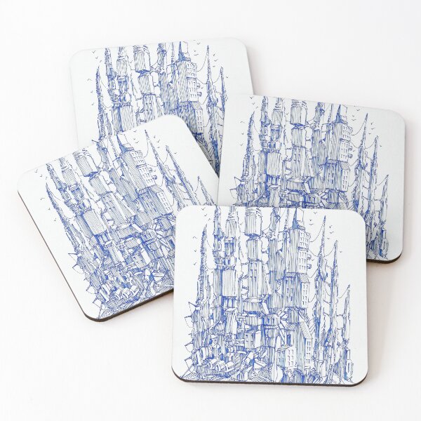 Item preview, X city ink drawing landscape designed and sold by Paintbase.