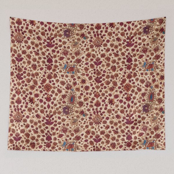 Item preview, vintage Mughal floral pattern designed and sold by KomalArteShop.