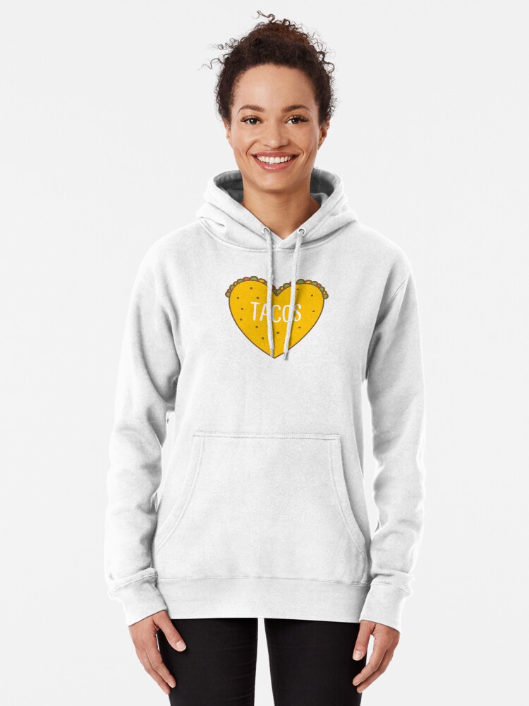 Pullover Hoodie, Taco Valentine designed and sold by RogueDroid