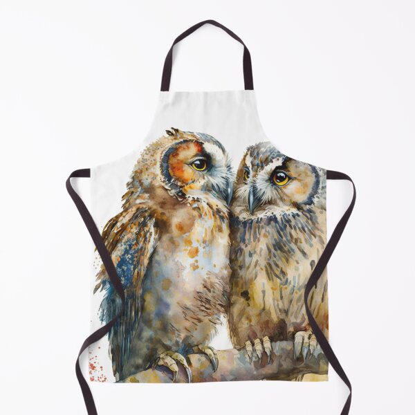 Item preview, Love Owls Watercolor owl painting, owl birds on branch designed and sold by adlydesigns.