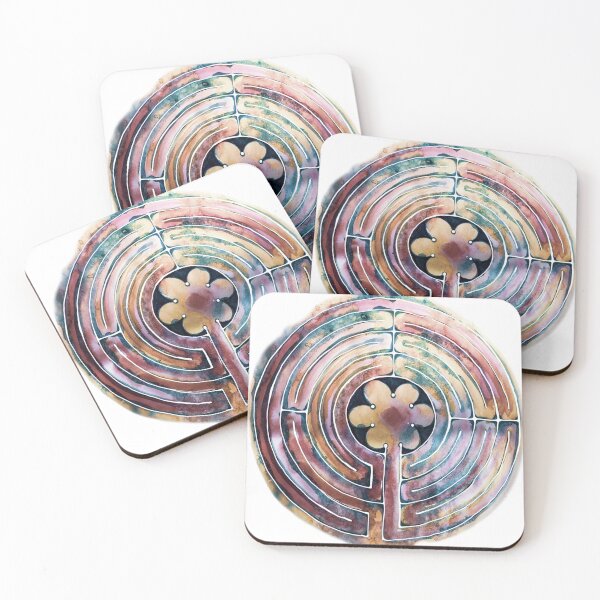 Item preview, Hand Painted Watercolor Labyrinth designed and sold by heartsake.