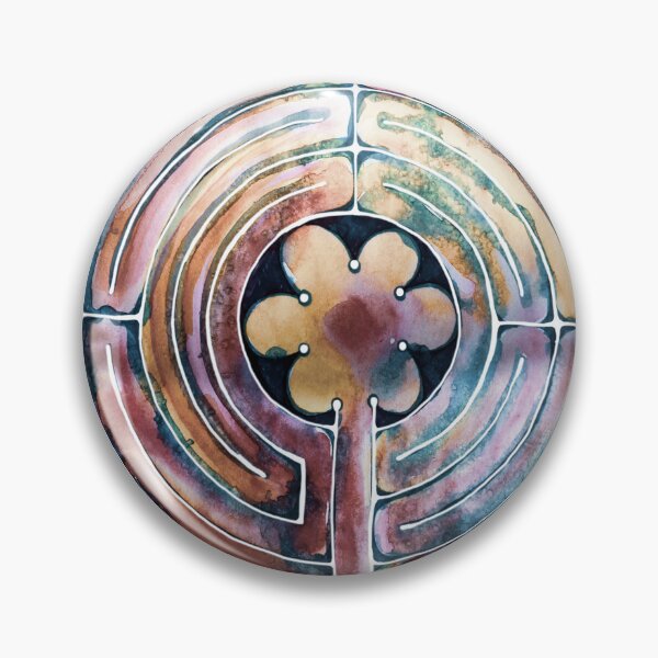 Item preview, Hand Painted Watercolor Labyrinth designed and sold by heartsake.