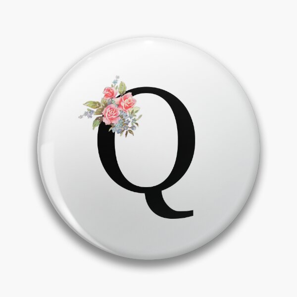 Item preview, Letter Q Botanical Monogram Floral Pink Rose Flowers Q Initial designed and sold by inspirationzgal.