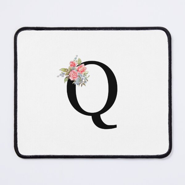 Item preview, Letter Q Botanical Monogram Floral Pink Rose Flowers Q Initial designed and sold by inspirationzgal.