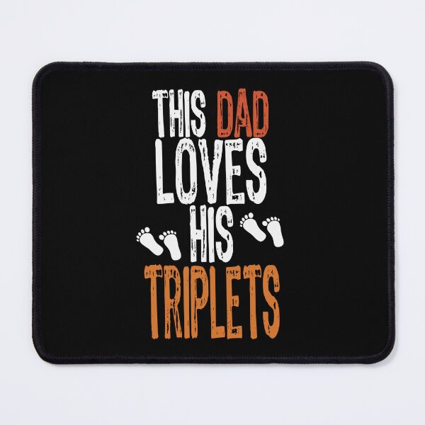 Item preview, This Dad Loves His Triplets Retro Style designed and sold by GraffiniTee .