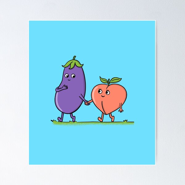 Peaches & Eggplants  Buy Funny Cheeky Emoji Valentine's Cookie