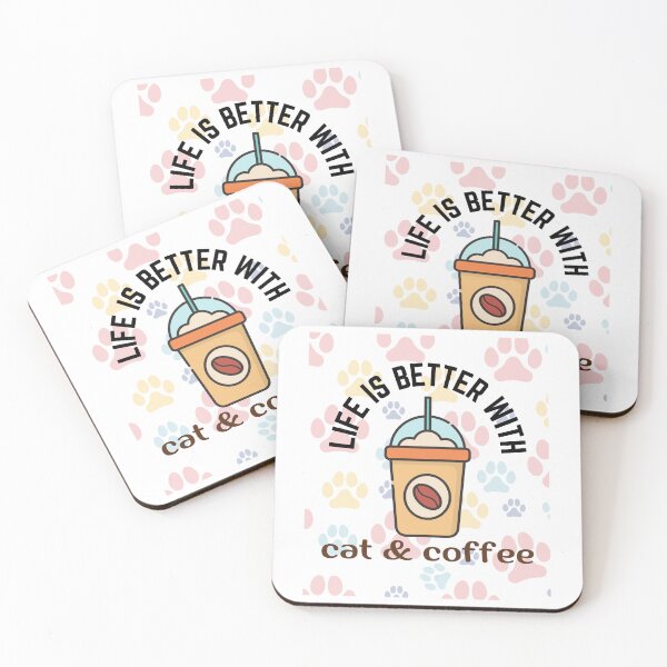 Item preview, Cat with coffee   - Cat & coffee lovers lovers  designed and sold by Paint84.