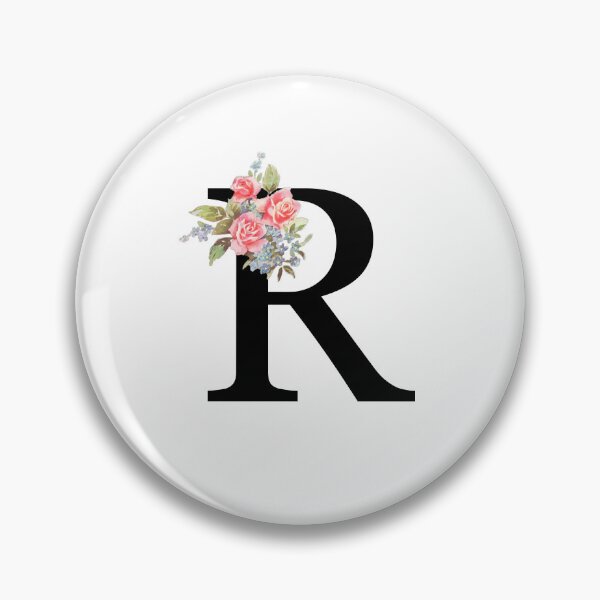 Item preview, Letter R Botanical Monogram Floral Pink Rose Flowers R Initial designed and sold by inspirationzgal.