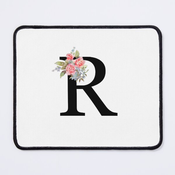 Item preview, Letter R Botanical Monogram Floral Pink Rose Flowers R Initial designed and sold by inspirationzgal.