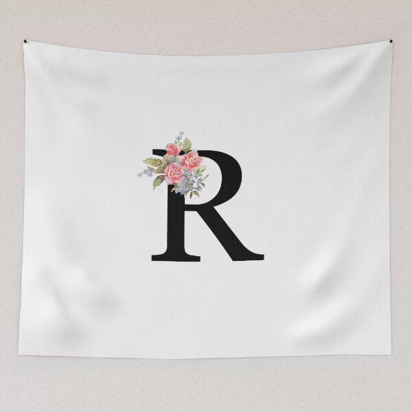 Item preview, Letter R Botanical Monogram Floral Pink Rose Flowers R Initial designed and sold by inspirationzgal.
