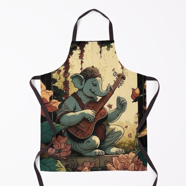 Item preview, Ganesh Playing Music in a Garden Whimsical Style  designed and sold by ThatsTheStyle.