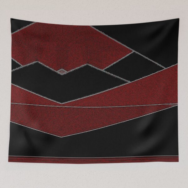 Item preview, *Wonderful Geometric Abstract Triangular Pattern Red and Black*  designed and sold by Ralek.