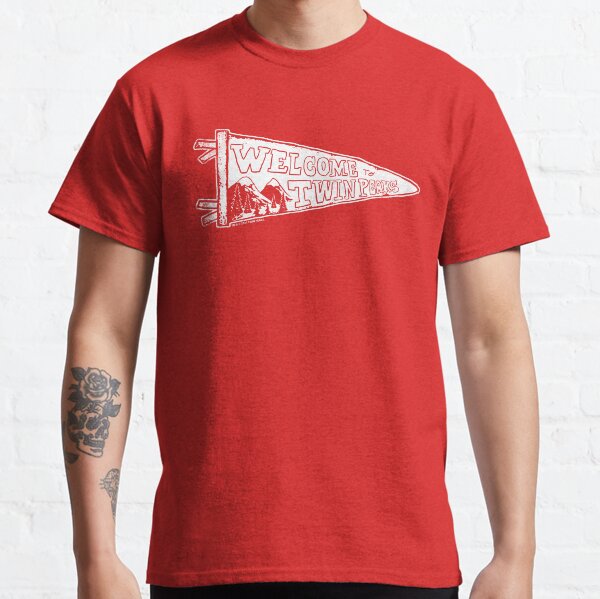 Twin Peaks Collegiate Pennant Bienvenue sur le logo de Twin Peaks T-shirt classique