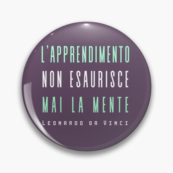 Item preview, Leonardo da Vinci quote: L'apprendimento non esaurisce mai la mente designed and sold by artbleed.