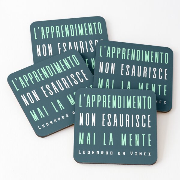 Item preview, Leonardo da Vinci quote: L'apprendimento non esaurisce mai la mente designed and sold by artbleed.