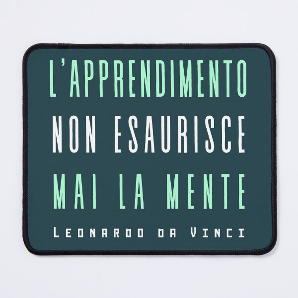 Item preview, Leonardo da Vinci quote: L'apprendimento non esaurisce mai la mente designed and sold by artbleed.
