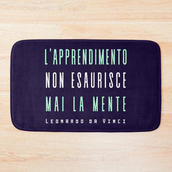 Item preview, Leonardo da Vinci quote: L'apprendimento non esaurisce mai la mente designed and sold by artbleed.