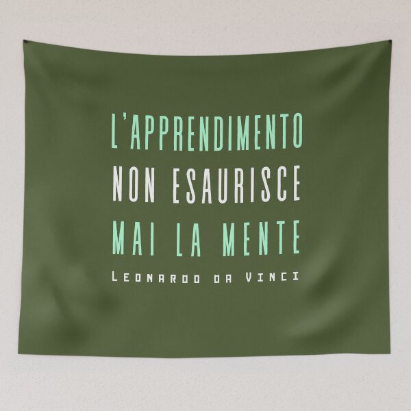 Item preview, Leonardo da Vinci quote: L'apprendimento non esaurisce mai la mente designed and sold by artbleed.