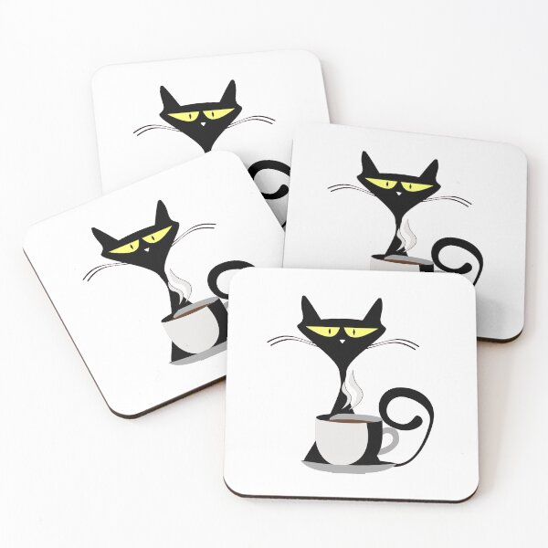 Item preview, Cat with coffee   - Cat & coffee lovers lovers  designed and sold by Paint84.