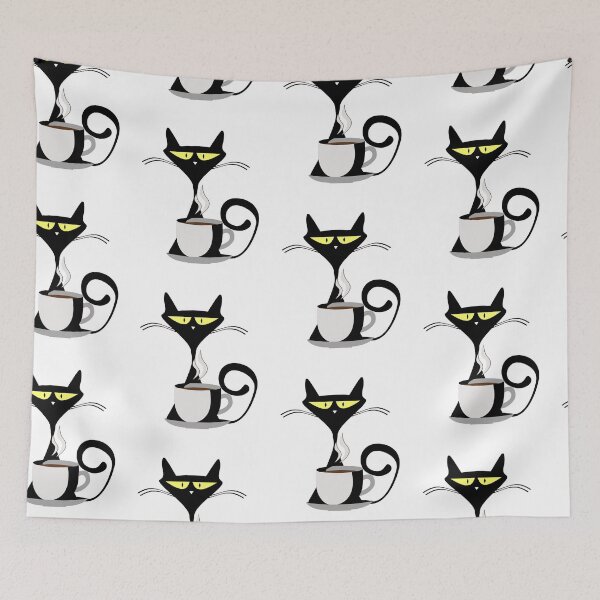 Item preview, Cat with coffee   - Cat & coffee lovers lovers  designed and sold by Paint84.
